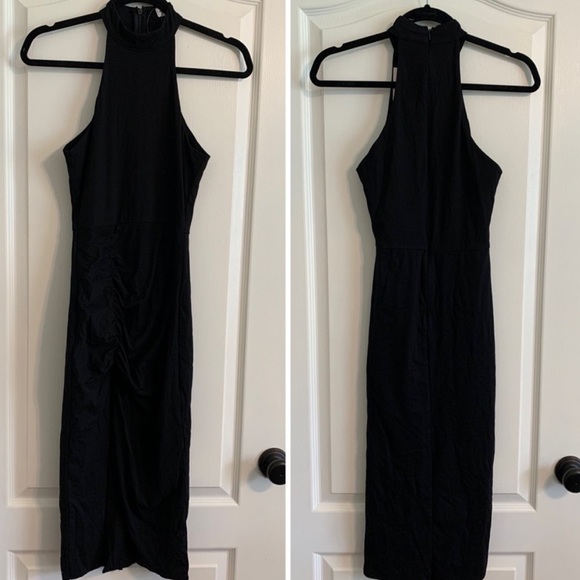 Superdown Mansa Slit Midi Dress New with Tag in Black Sz S Revolve - Picture 2 of 4